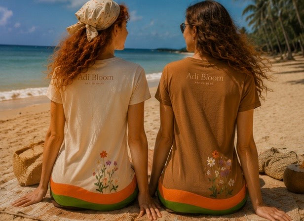 Retro Riviera Bloom T-Shirt Dress — Adi Bloom