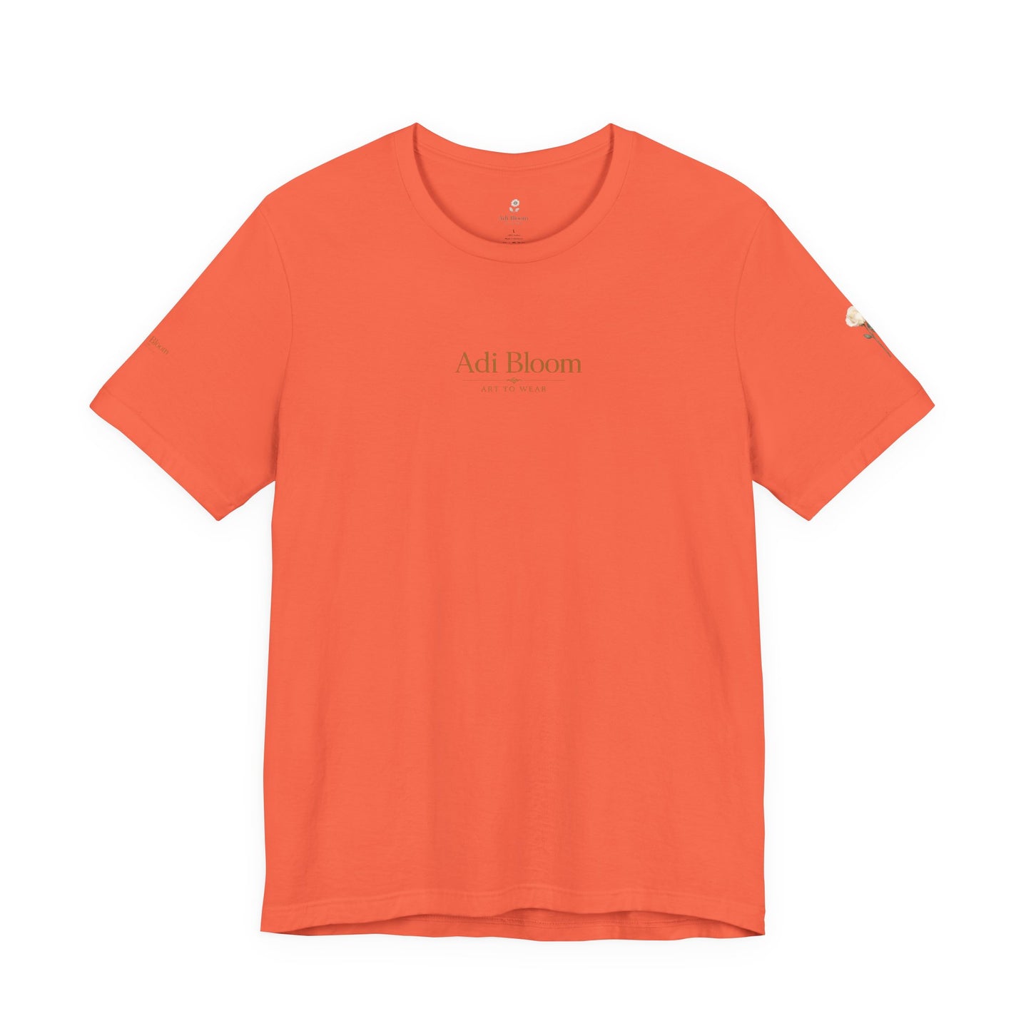 Bloom Rose Graphic Tee — Minimal Floral Back Print T-Shirt