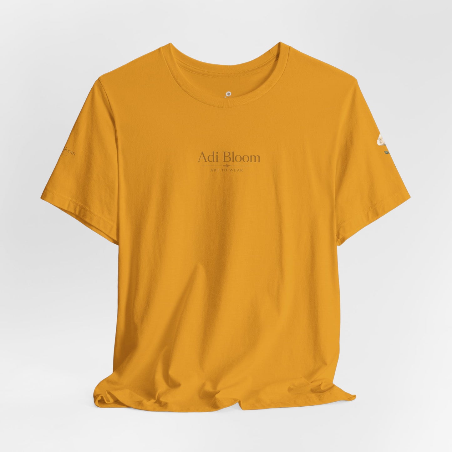 Bloom Rose Graphic Tee — Minimal Floral Back Print T-Shirt