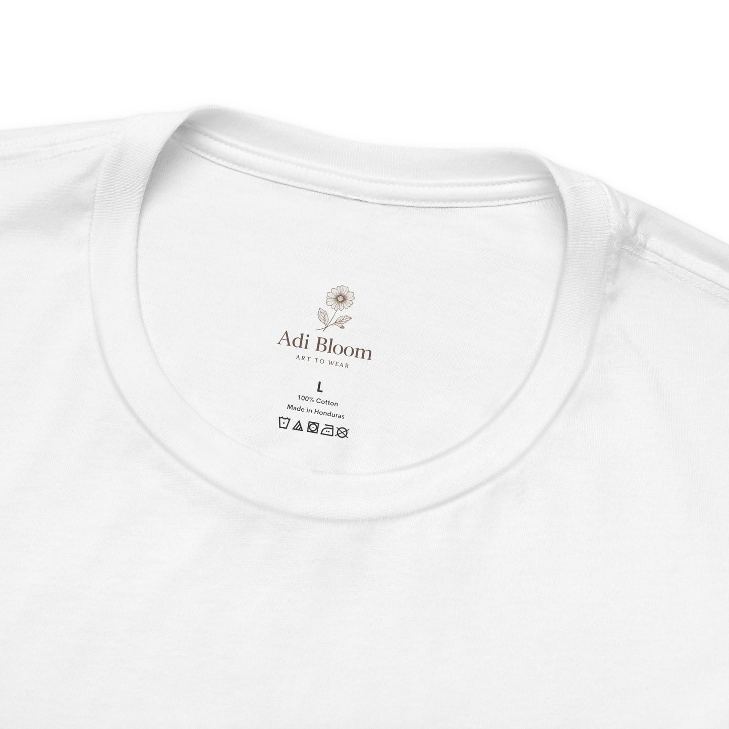 Bloom Rose Graphic Tee — Minimal Floral Back Print T-Shirt