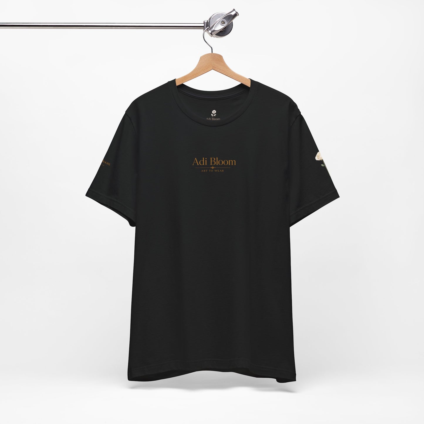 Bloom Rose Graphic Tee — Minimal Floral Back Print T-Shirt