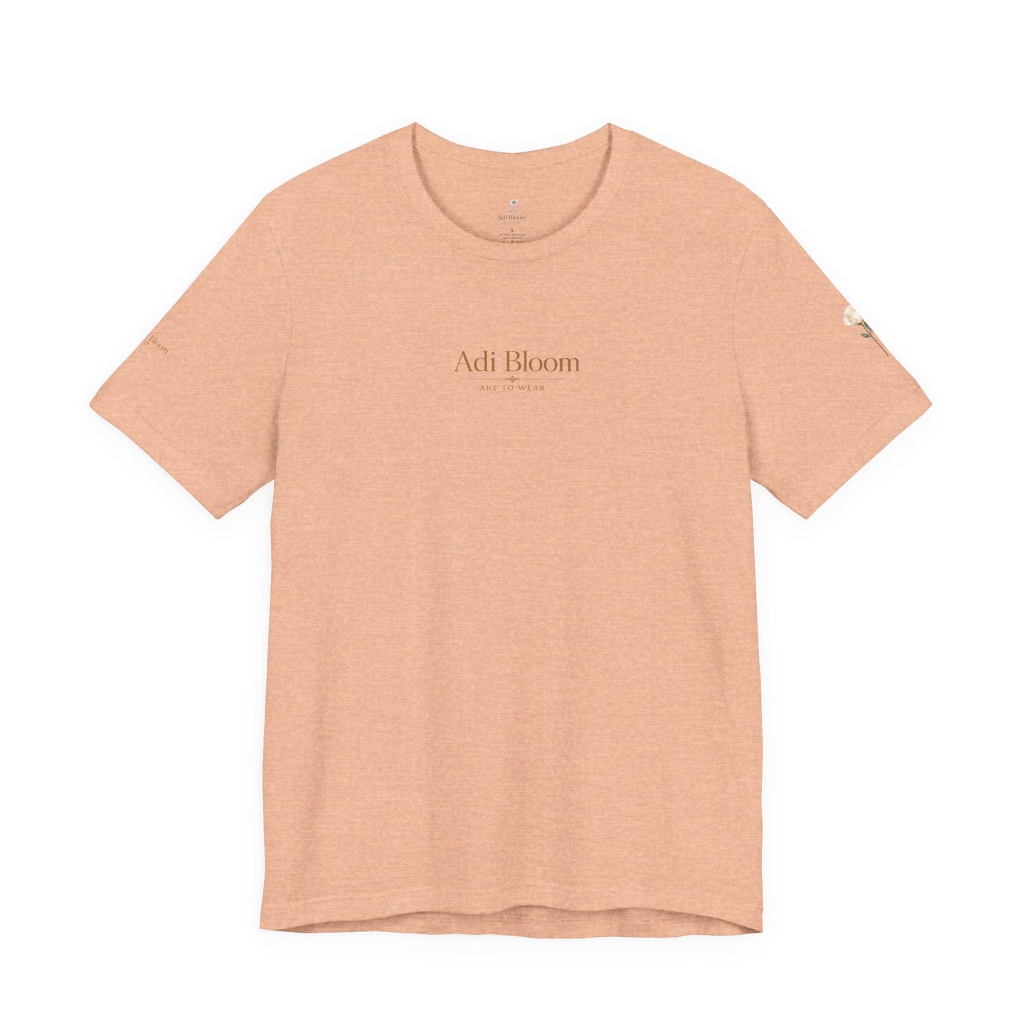 Bloom Rose Graphic Tee — Minimal Floral Back Print T-Shirt