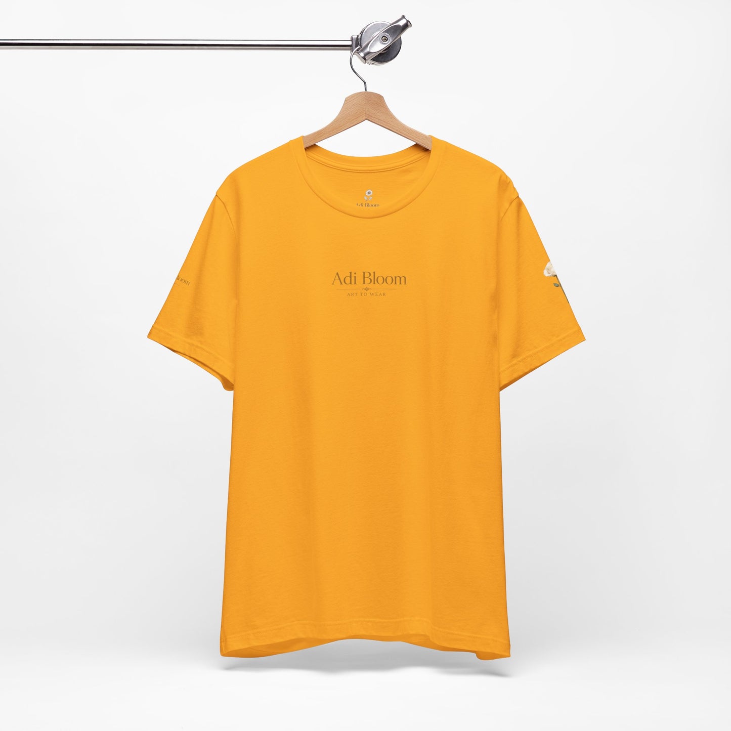 Bloom Rose Graphic Tee — Minimal Floral Back Print T-Shirt