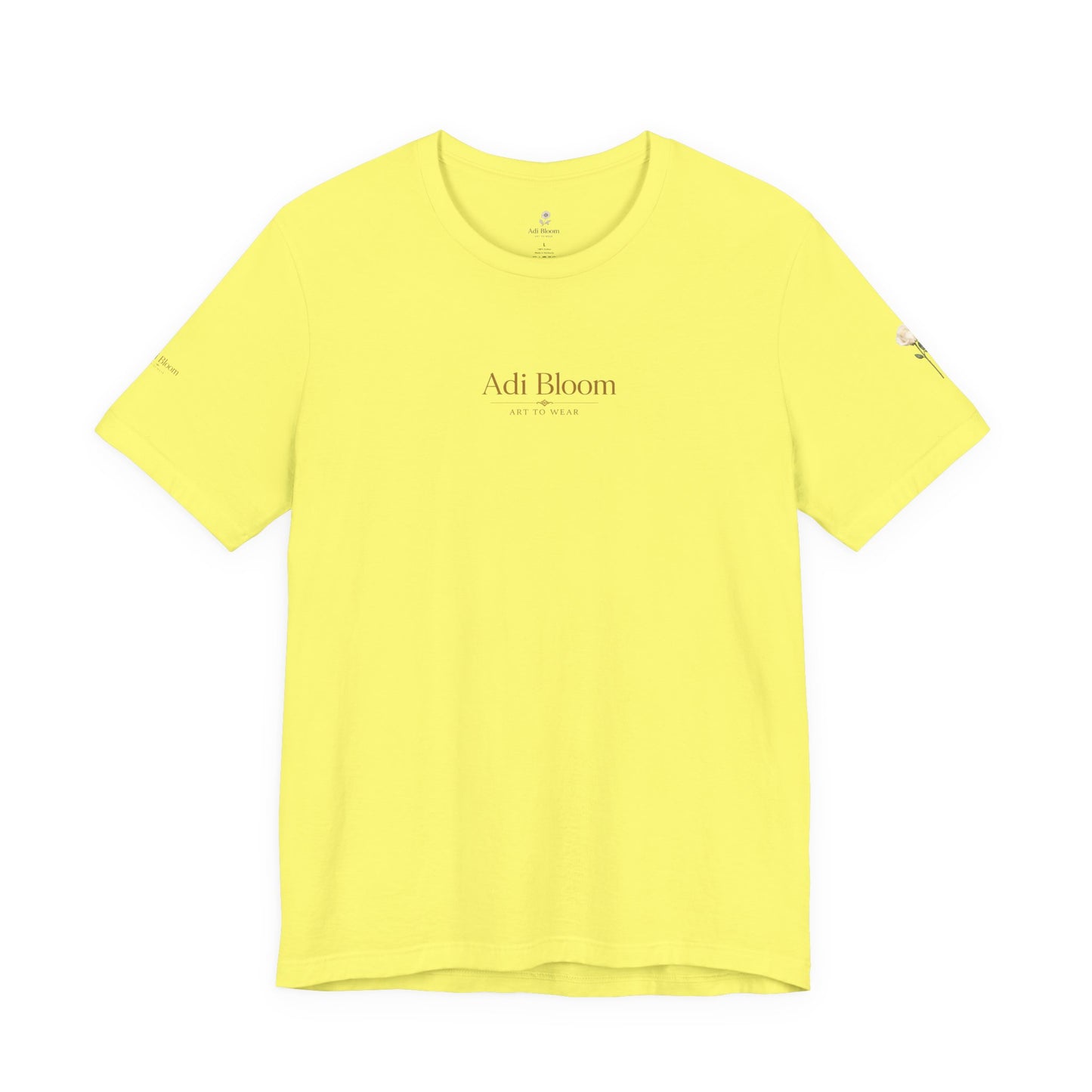 Bloom Rose Graphic Tee — Minimal Floral Back Print T-Shirt