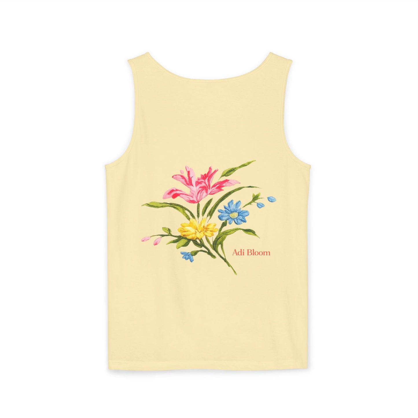 Wild Bloom Tank — Floral "Adi Bloom" Garment-Dyed Tank Top