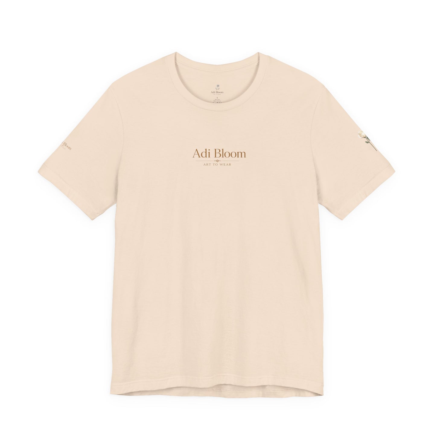 Bloom Rose Graphic Tee — Minimal Floral Back Print T-Shirt