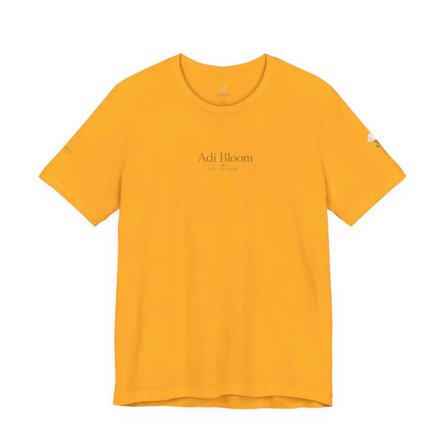 Bloom Rose Graphic Tee — Minimal Floral Back Print T-Shirt