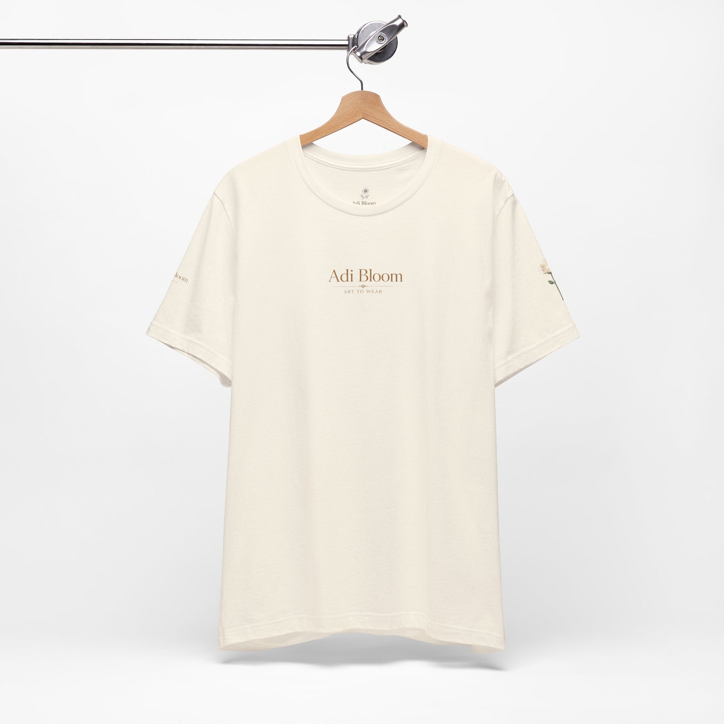 Bloom Rose Graphic Tee — Minimal Floral Back Print T-Shirt