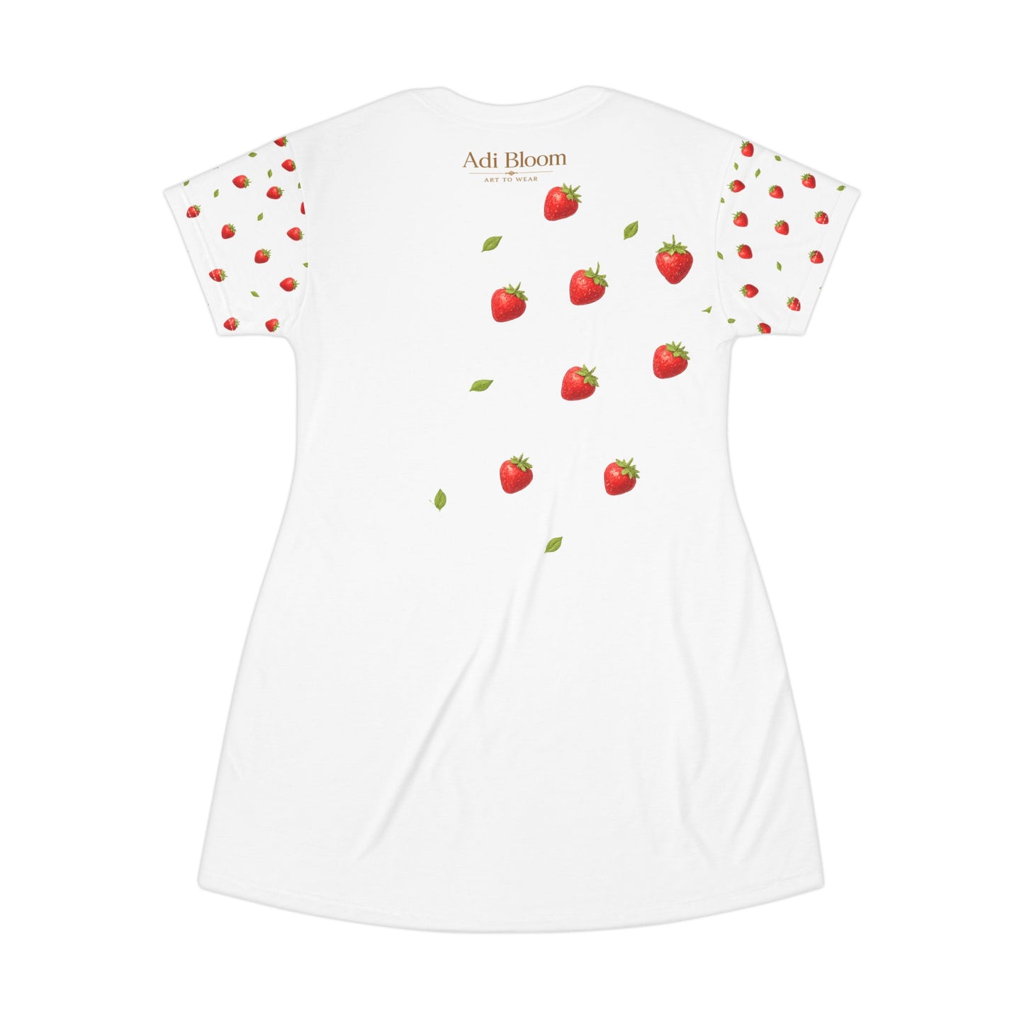 Strawberry Drift T-Shirt Dress
