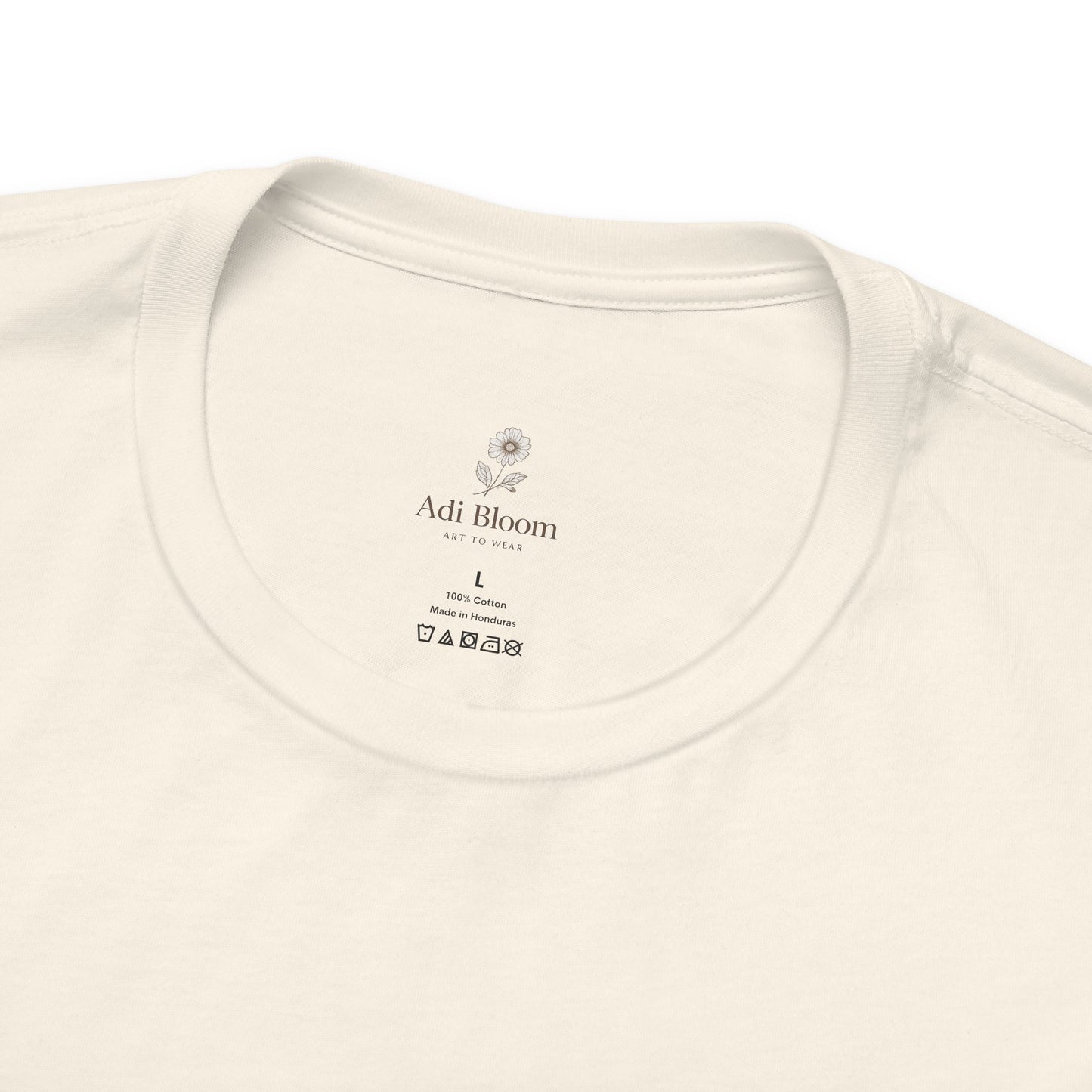 Bloom Rose Graphic Tee — Minimal Floral Back Print T-Shirt