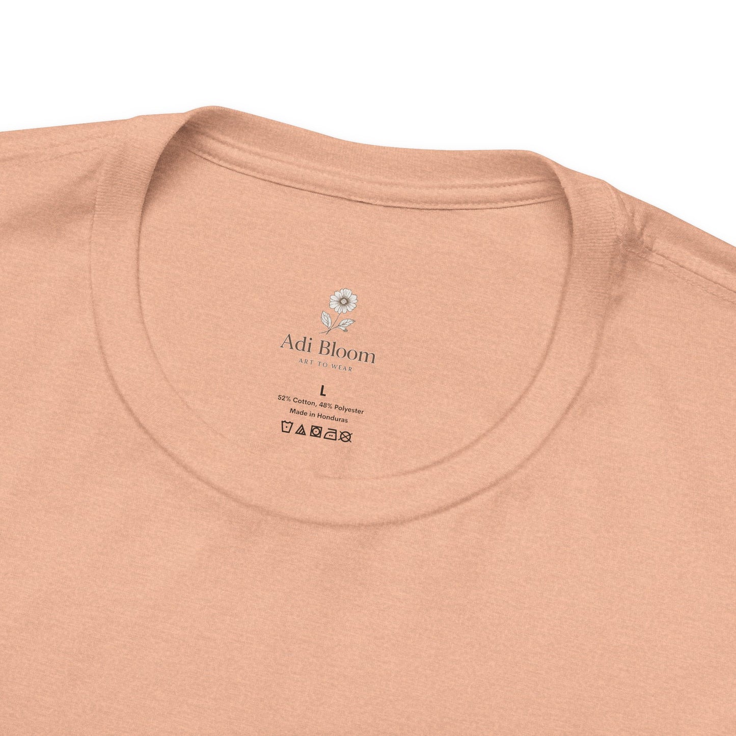 Bloom Rose Graphic Tee — Minimal Floral Back Print T-Shirt