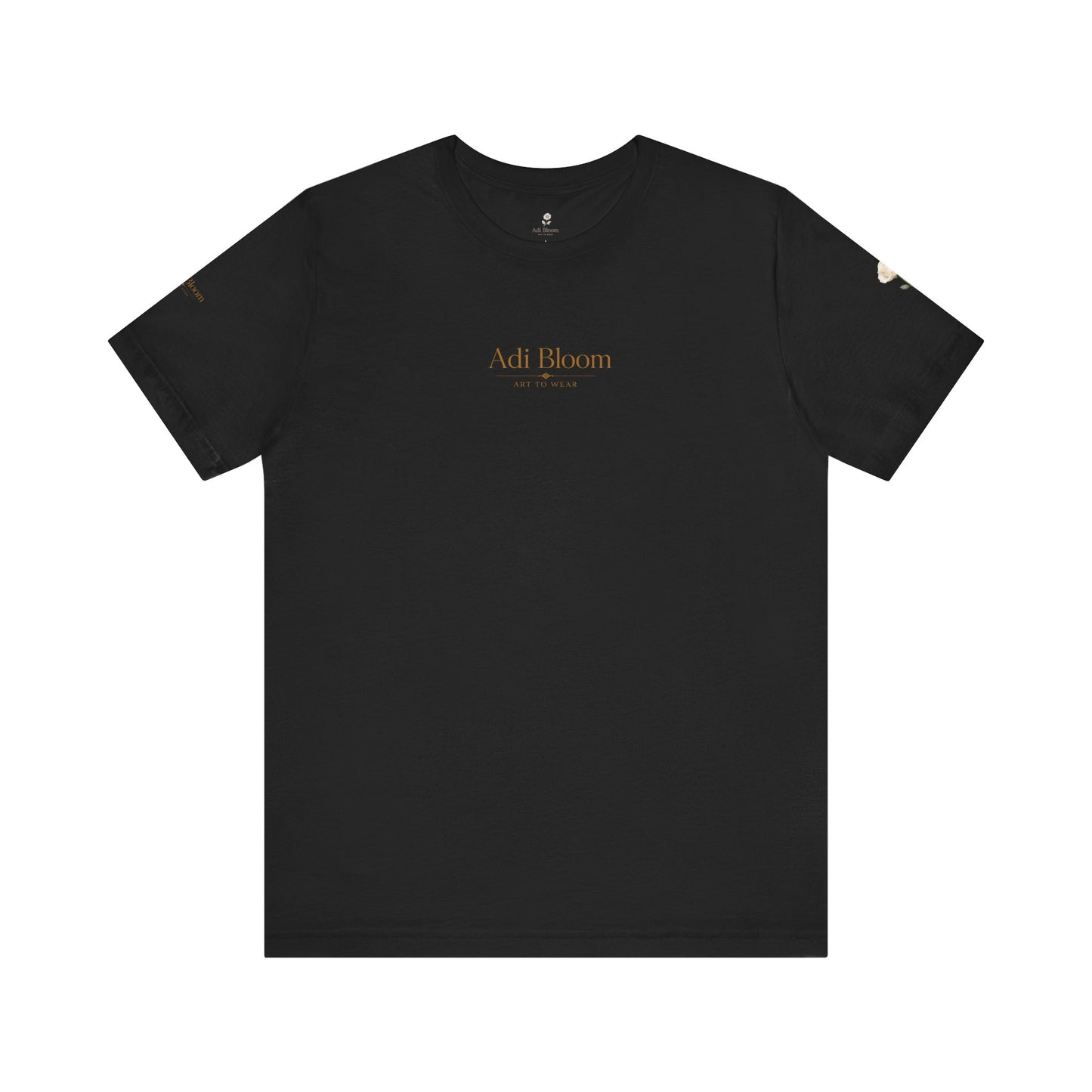 Bloom Rose Graphic Tee — Minimal Floral Back Print T-Shirt