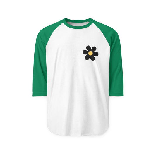 Black Flower — Essential Symbol Raglan T-shirt | Adi Bloom