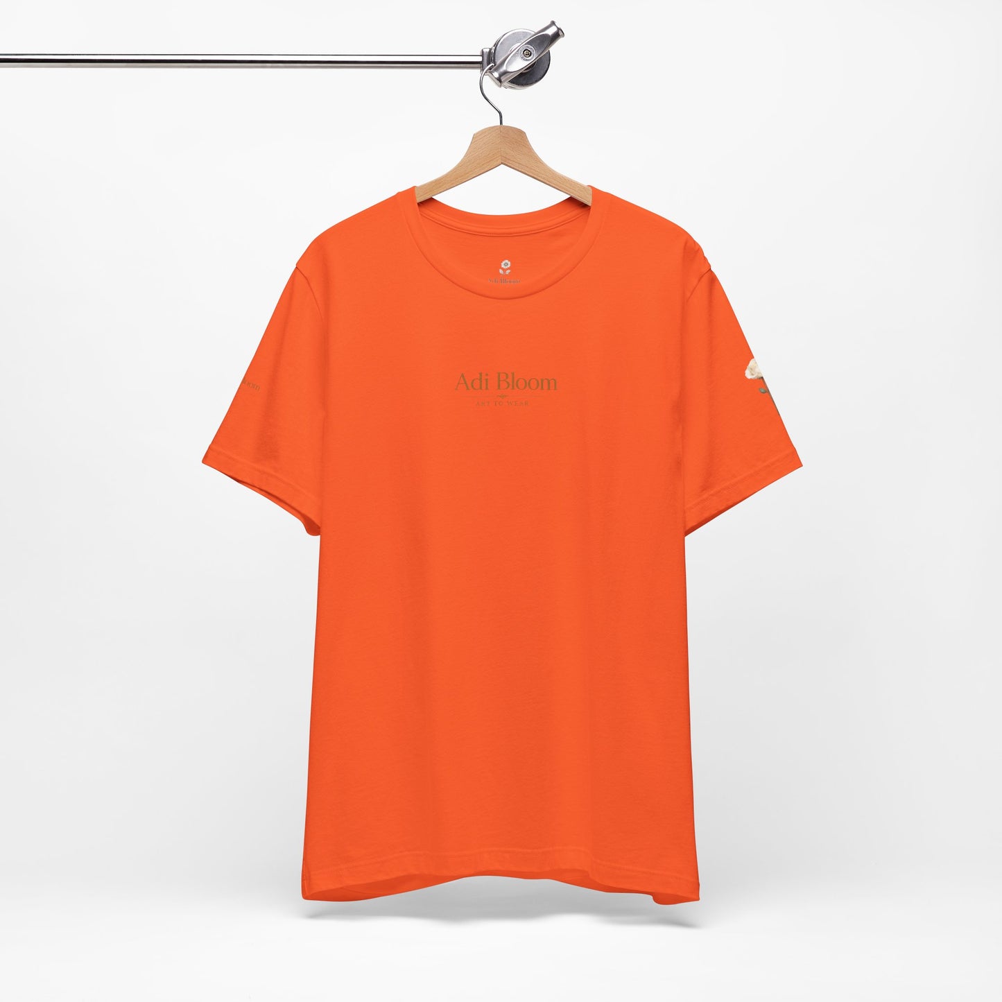 Bloom Rose Graphic Tee — Minimal Floral Back Print T-Shirt