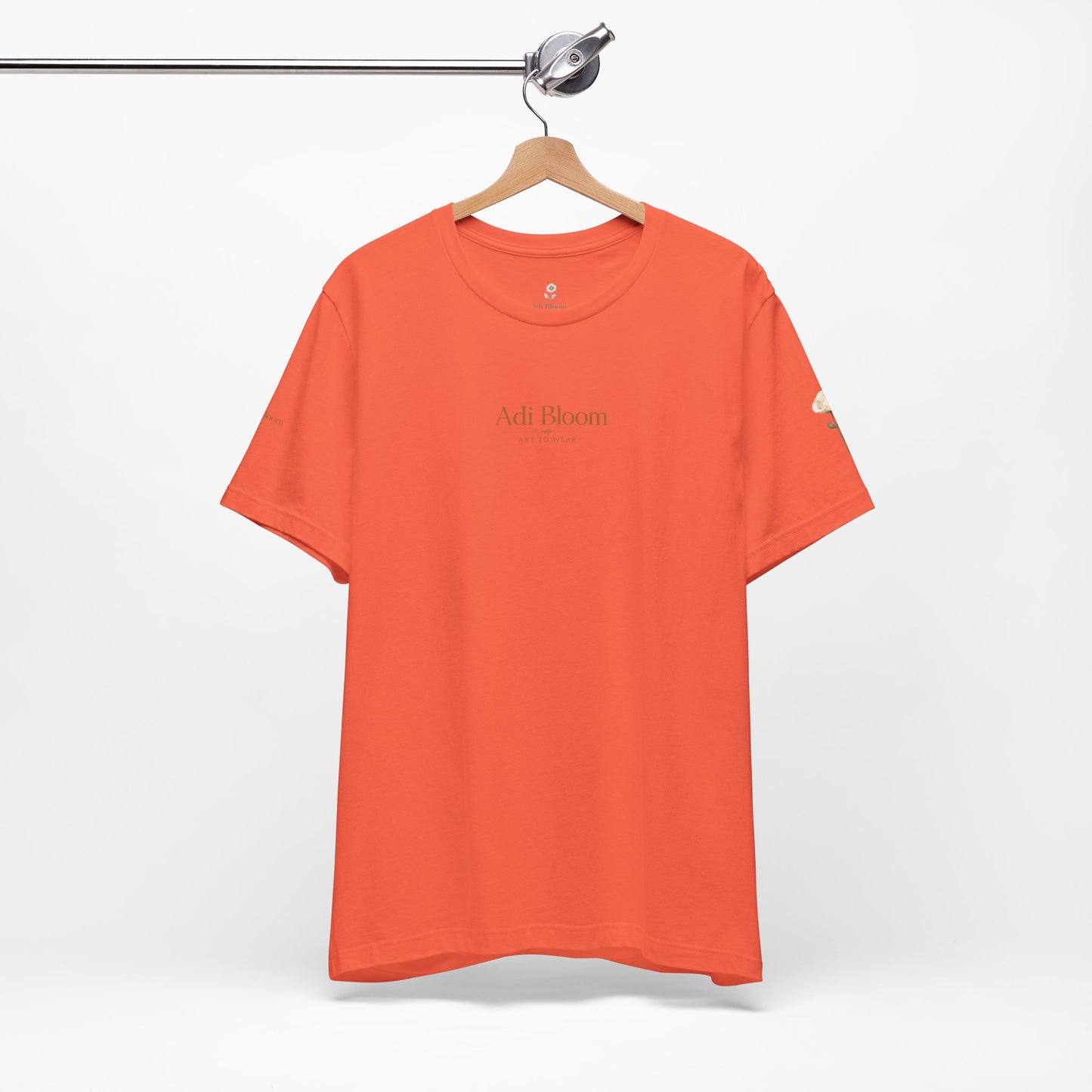 Bloom Rose Graphic Tee — Minimal Floral Back Print T-Shirt