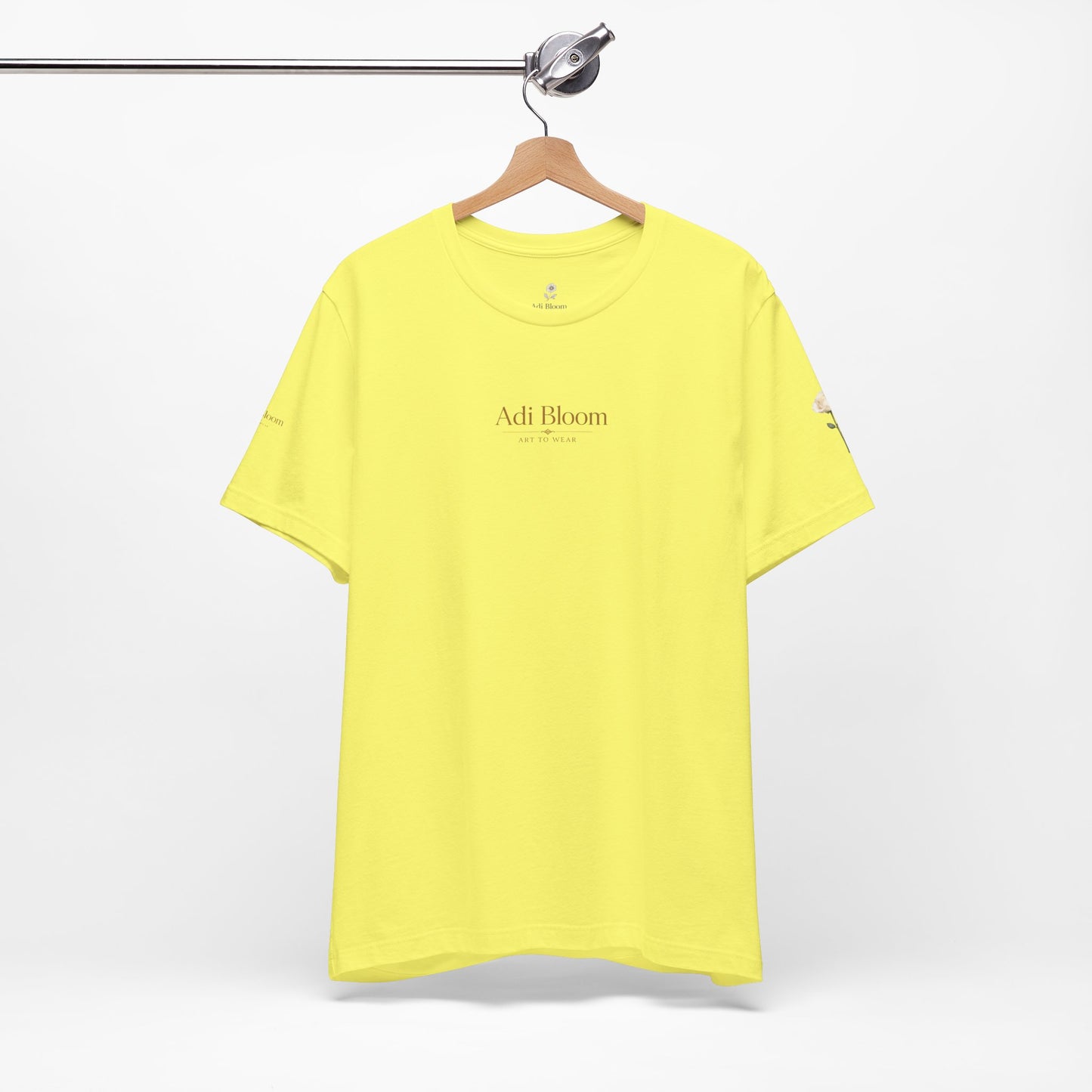 Bloom Rose Graphic Tee — Minimal Floral Back Print T-Shirt