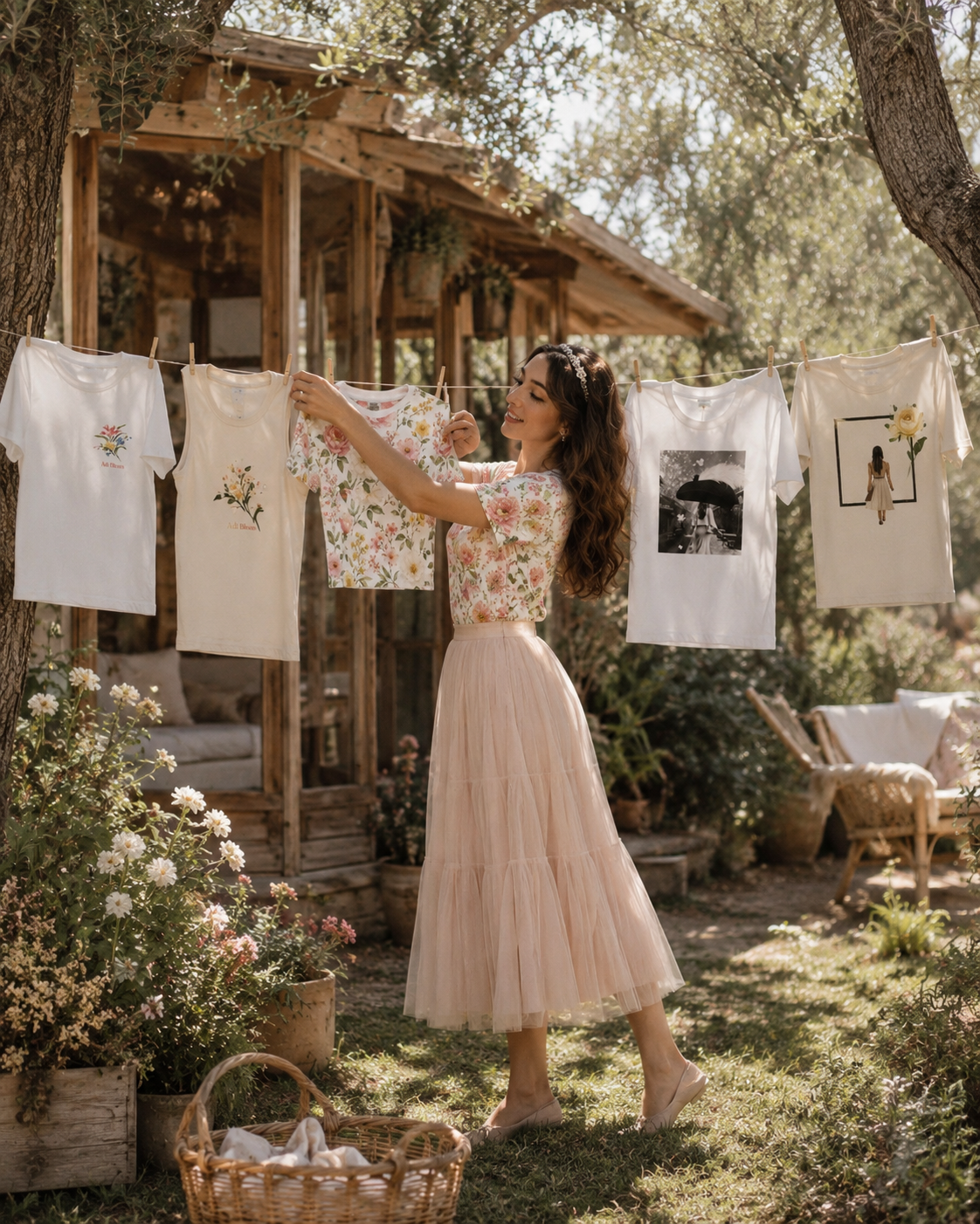 Blush Garden Crop Tee—Adi Bloom