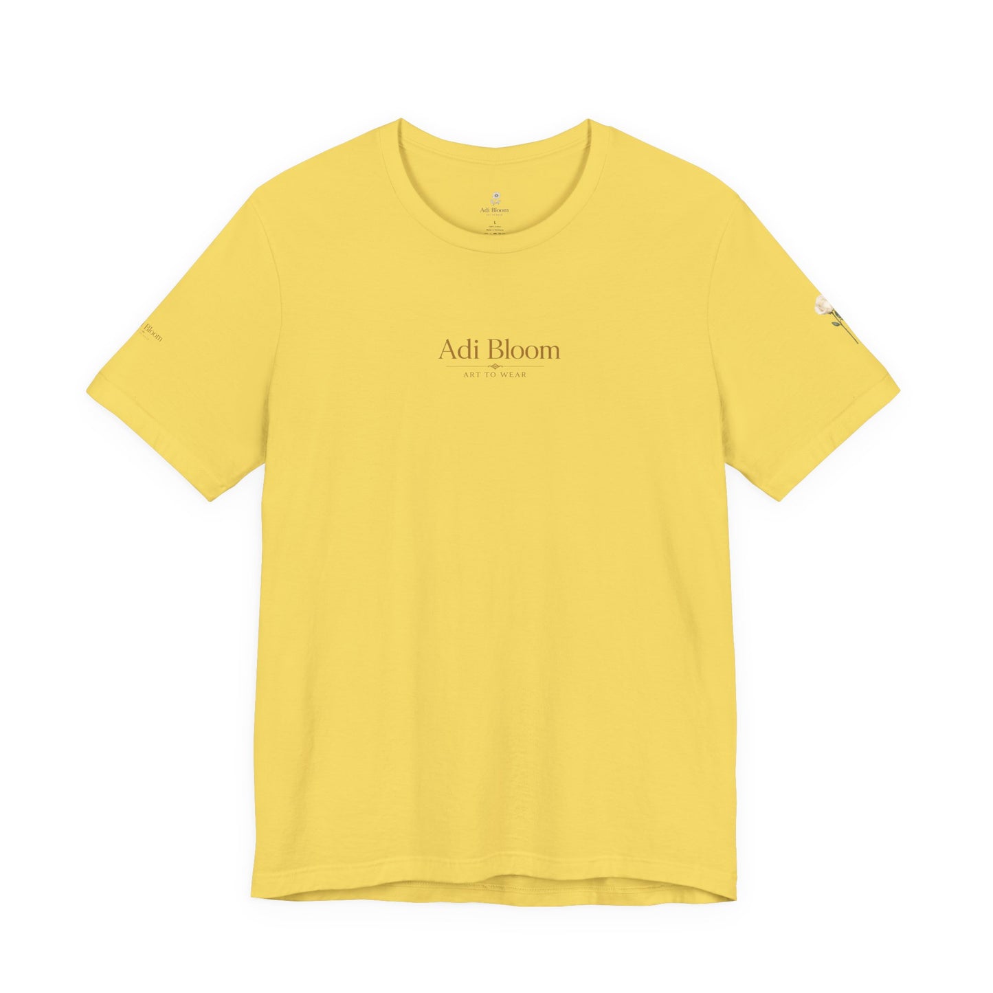 Bloom Rose Graphic Tee — Minimal Floral Back Print T-Shirt