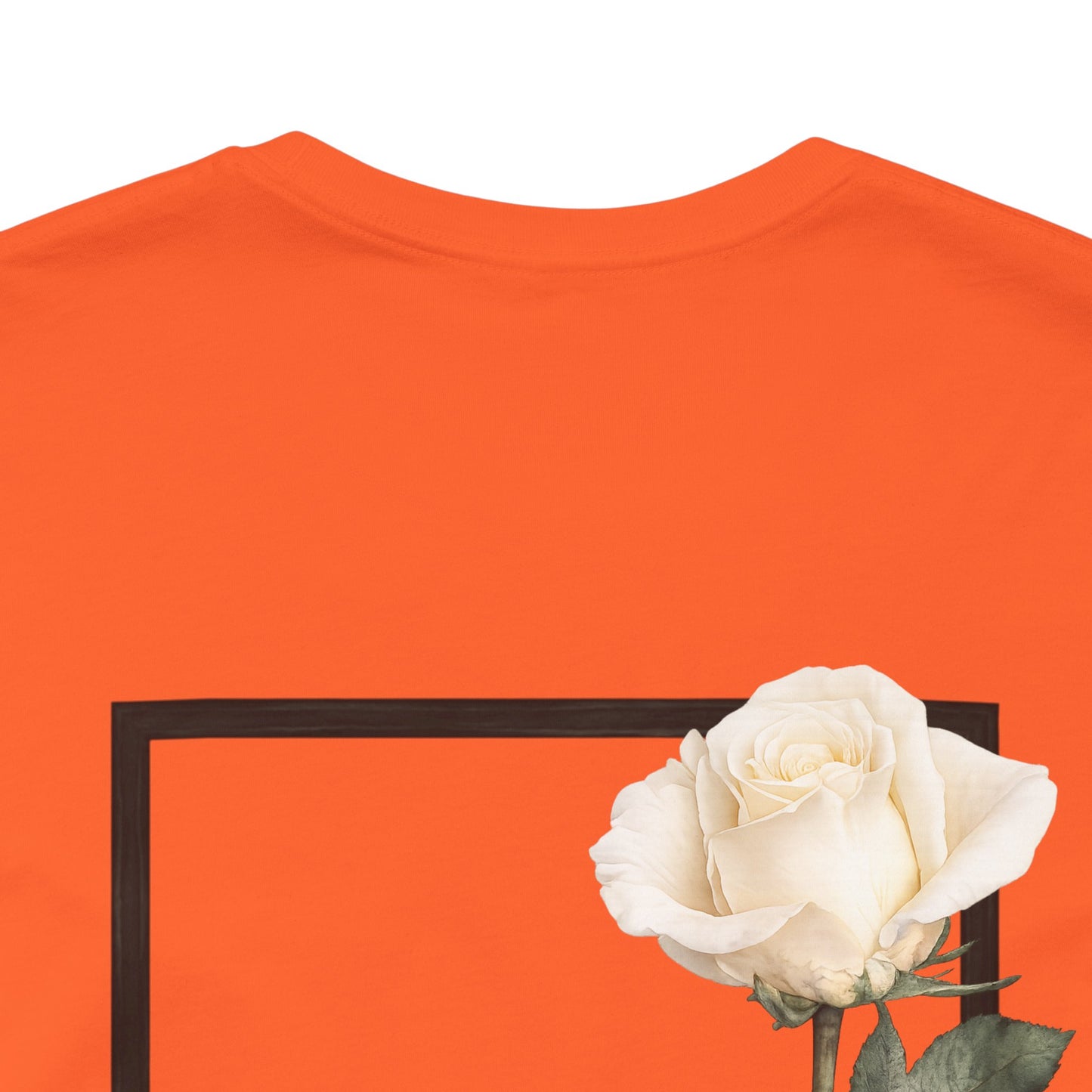 Bloom Rose Graphic Tee — Minimal Floral Back Print T-Shirt