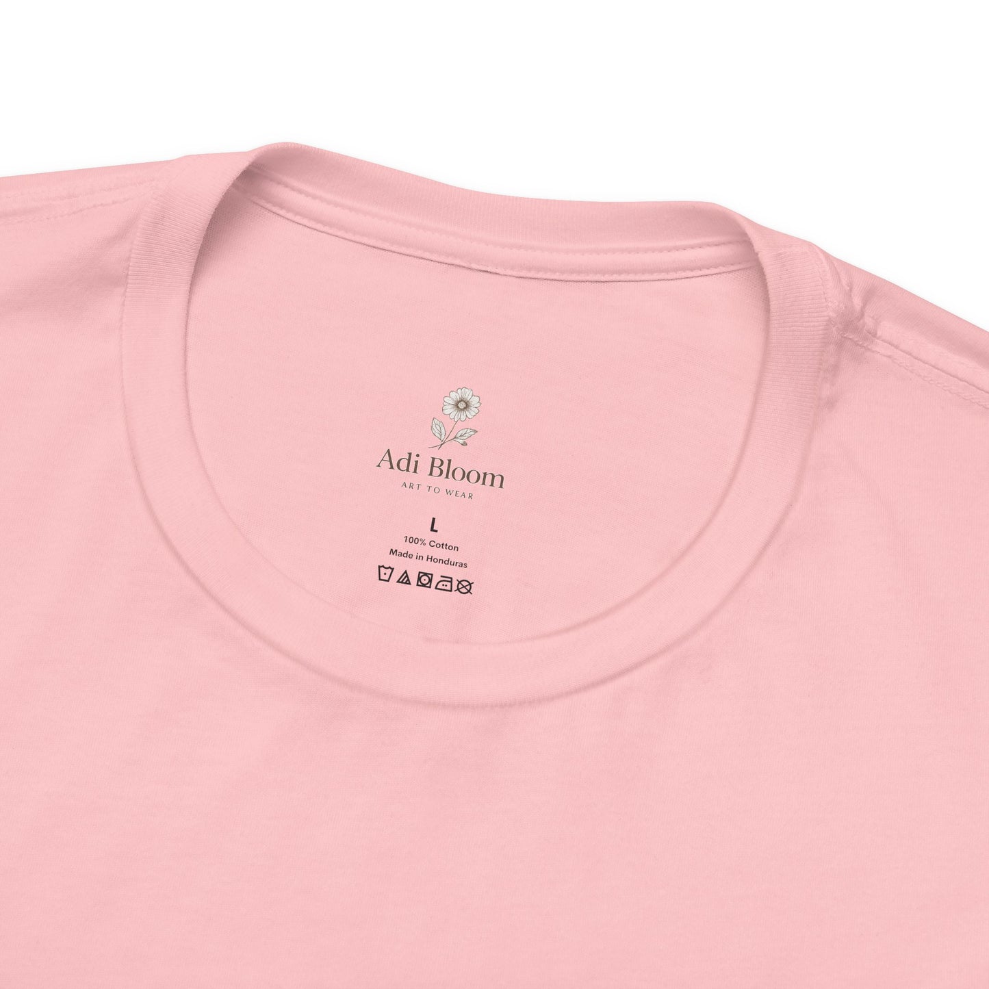 Bloom Rose Graphic Tee — Minimal Floral Back Print T-Shirt