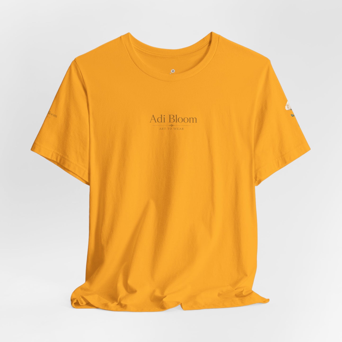 Bloom Rose Graphic Tee — Minimal Floral Back Print T-Shirt