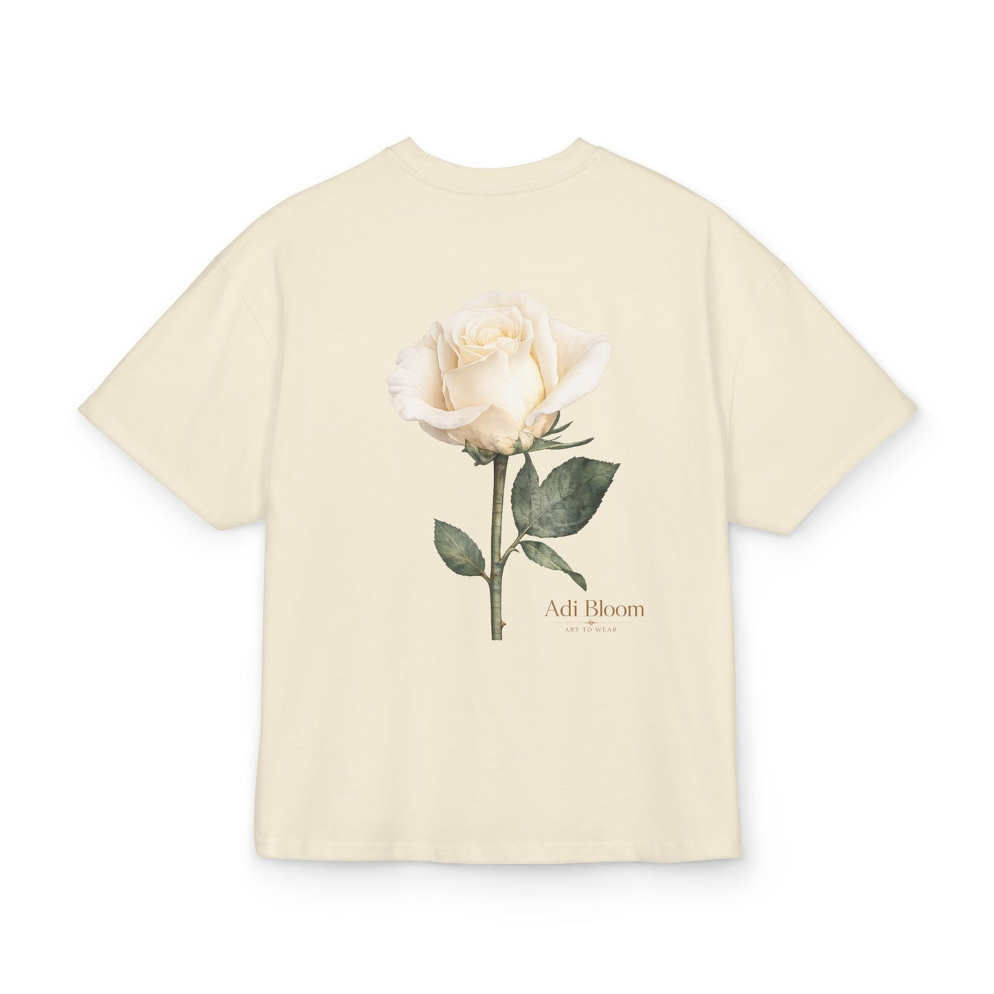 White Rose Minimal Botanical Tee — Adi Bloom