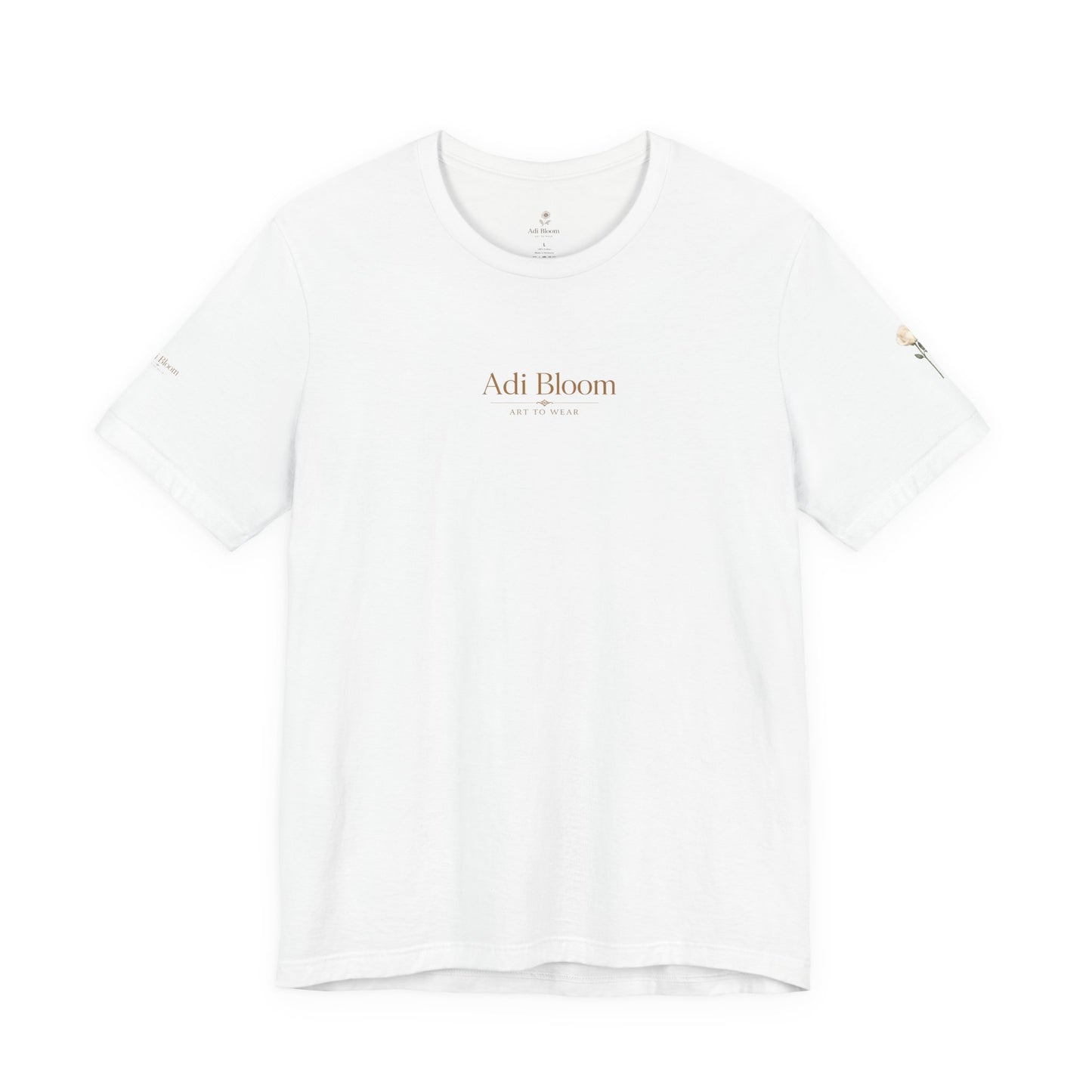 Bloom Rose Graphic Tee — Minimal Floral Back Print T-Shirt