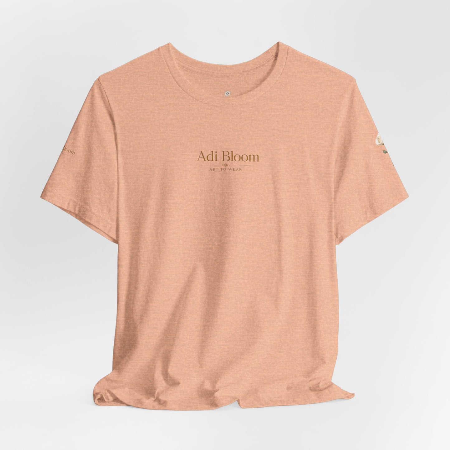 Bloom Rose Graphic Tee — Minimal Floral Back Print T-Shirt