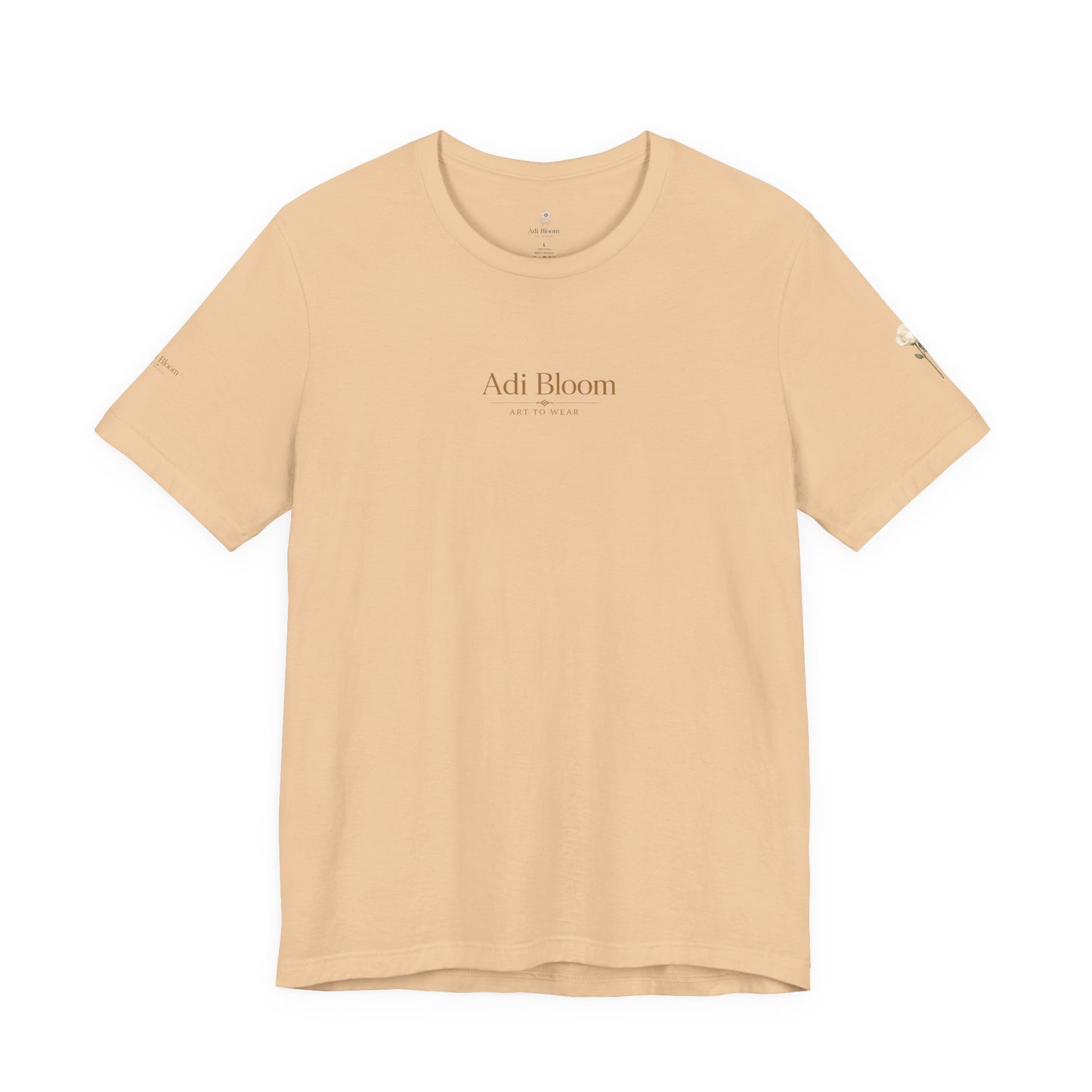 Bloom Rose Graphic Tee — Minimal Floral Back Print T-Shirt