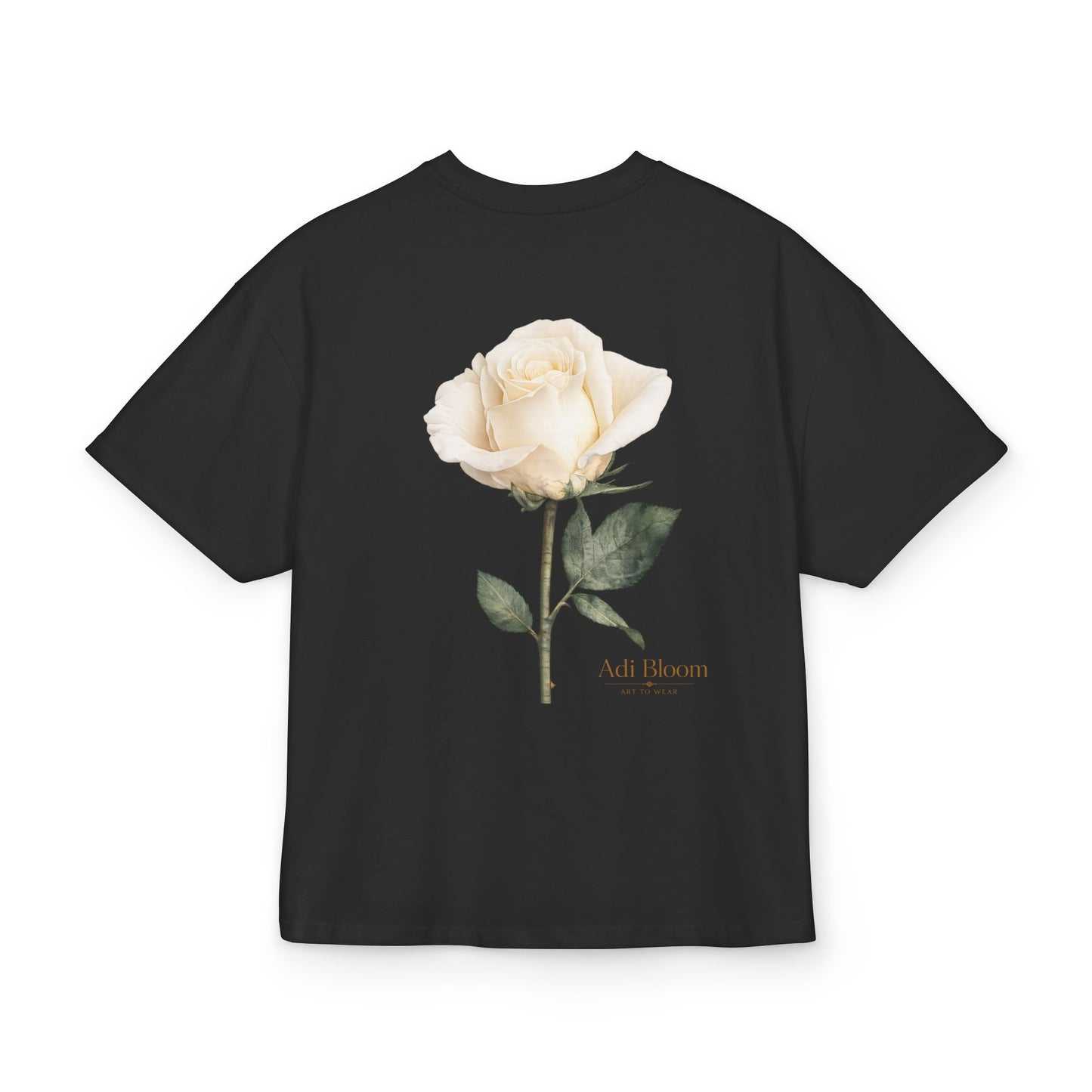 White Rose Minimal Botanical Tee — Adi Bloom