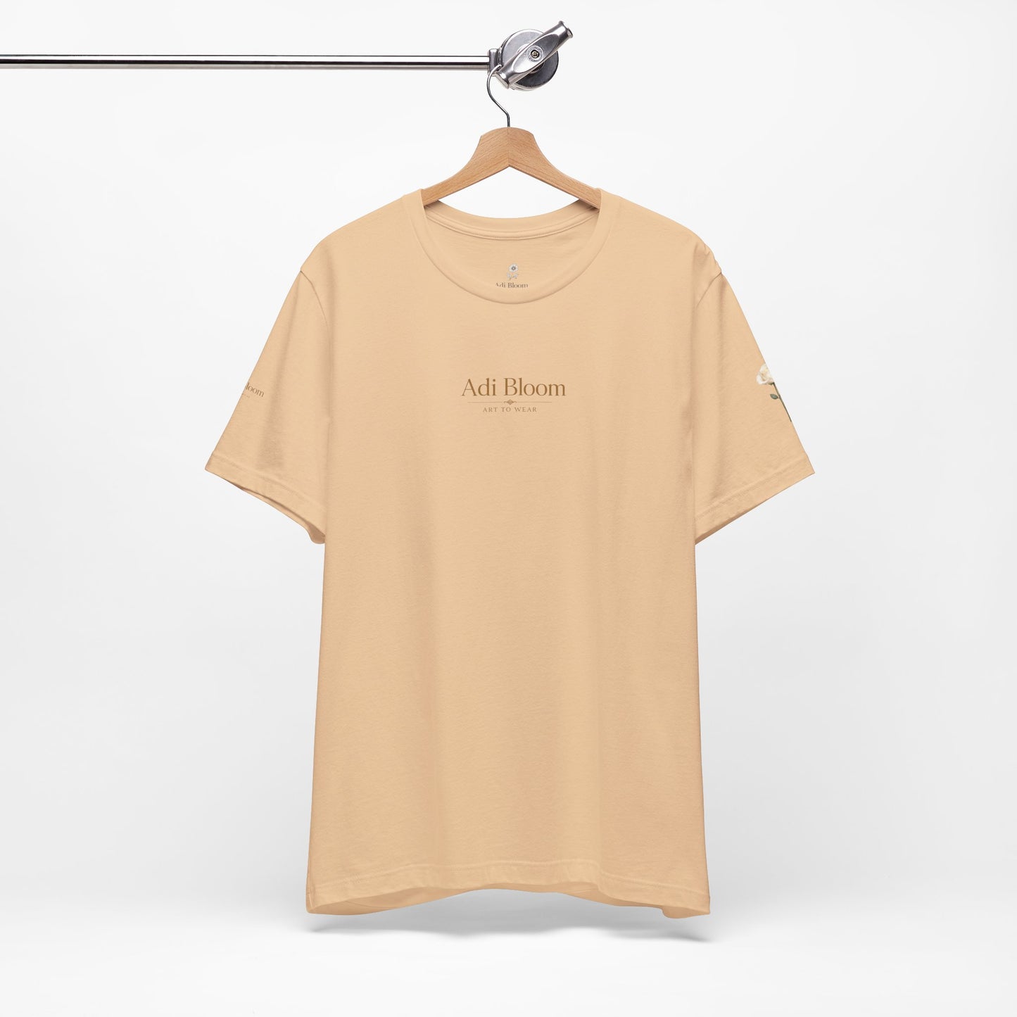Bloom Rose Graphic Tee — Minimal Floral Back Print T-Shirt