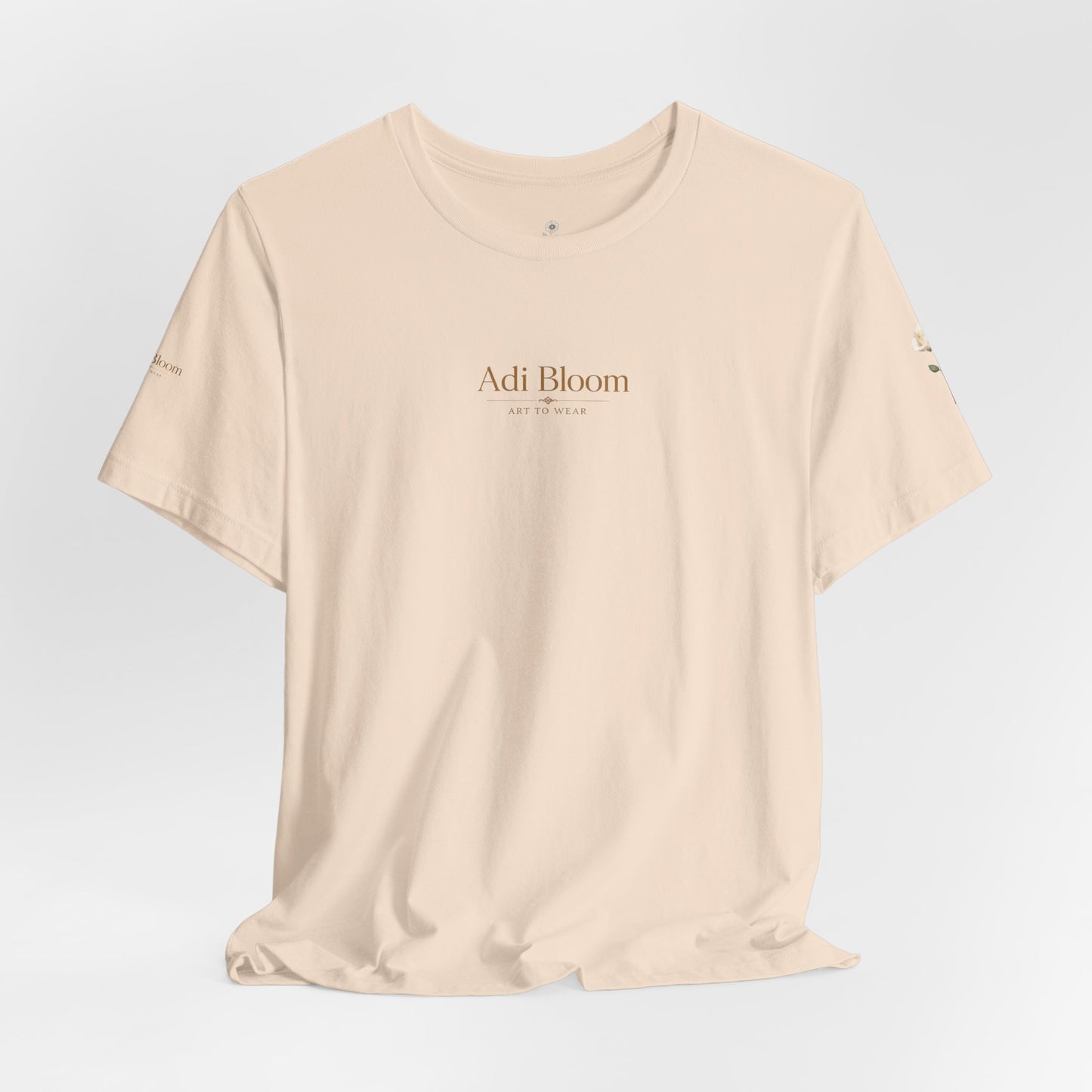 Bloom Rose Graphic Tee — Minimal Floral Back Print T-Shirt