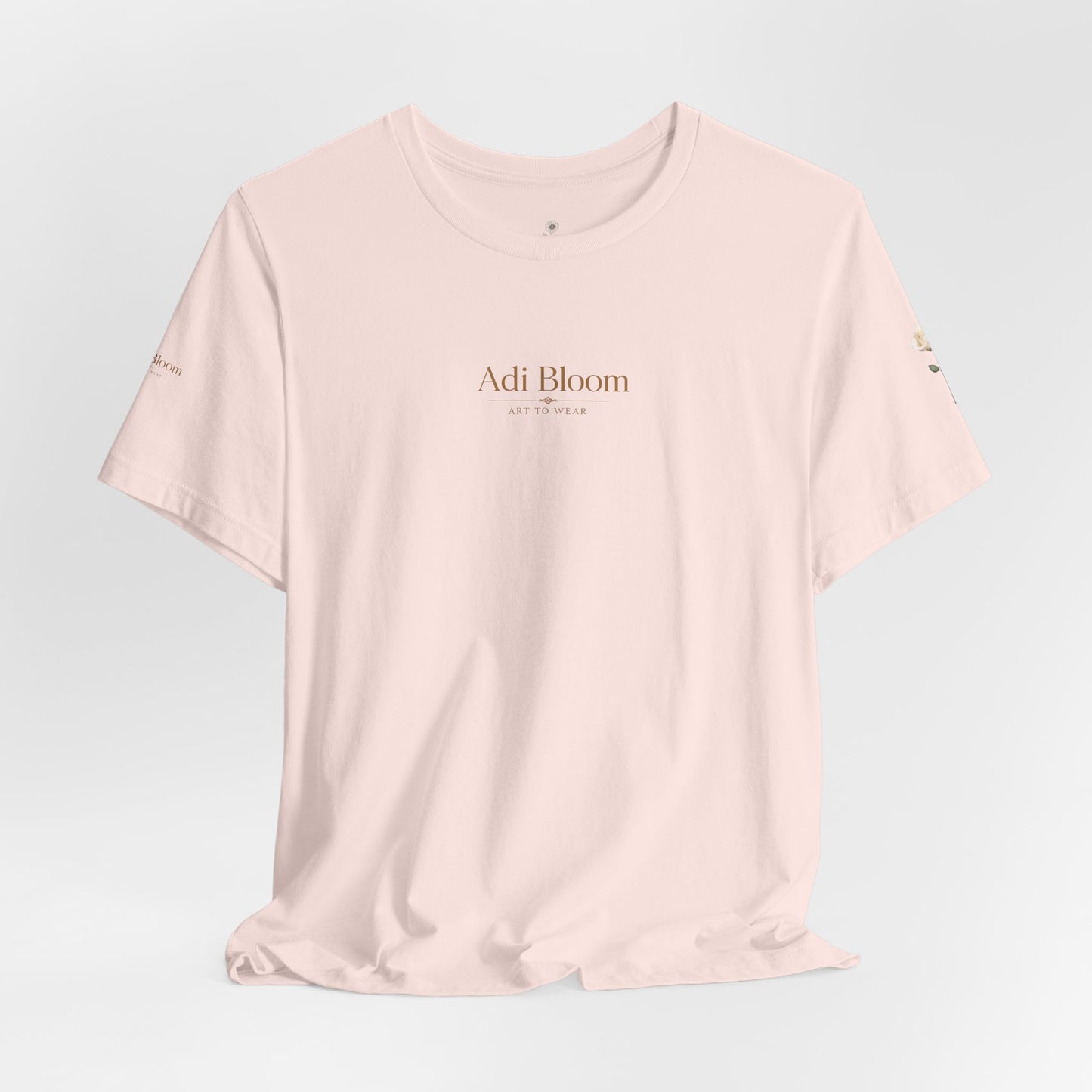 Bloom Rose Graphic Tee — Minimal Floral Back Print T-Shirt