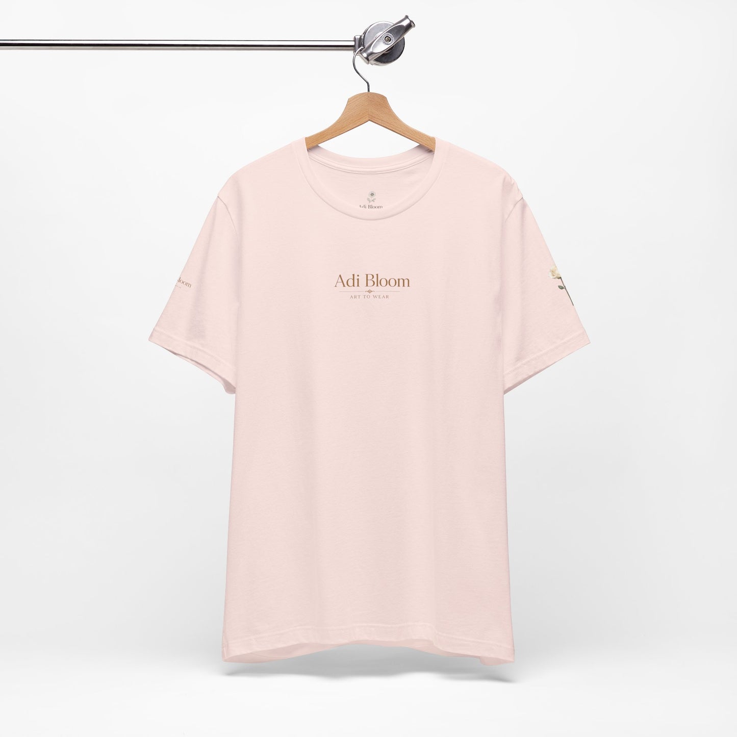 Bloom Rose Graphic Tee — Minimal Floral Back Print T-Shirt