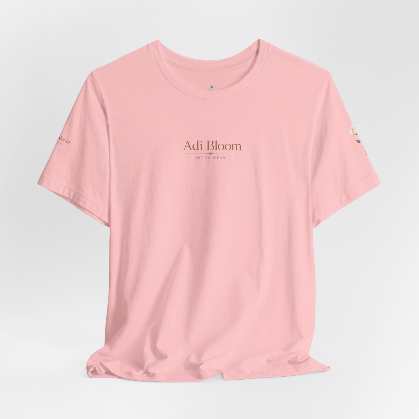 Bloom Rose Graphic Tee — Minimal Floral Back Print T-Shirt