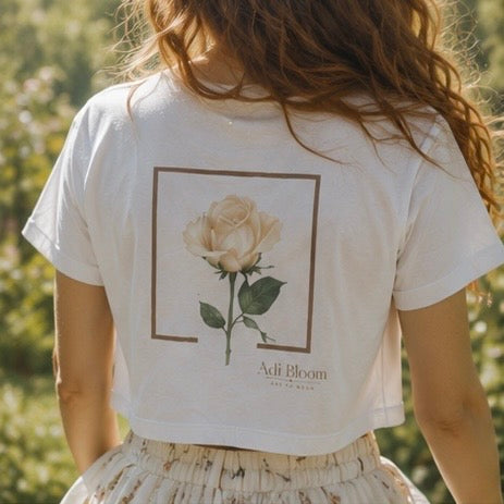Bloom Rose Women's Crop Tee