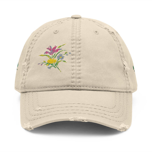 Botanical Embroidered Cap — Adi Bloom