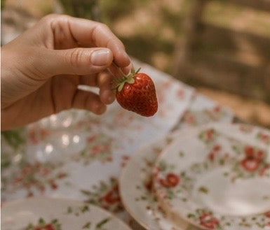 Strawberry Drift T-Shirt Dress