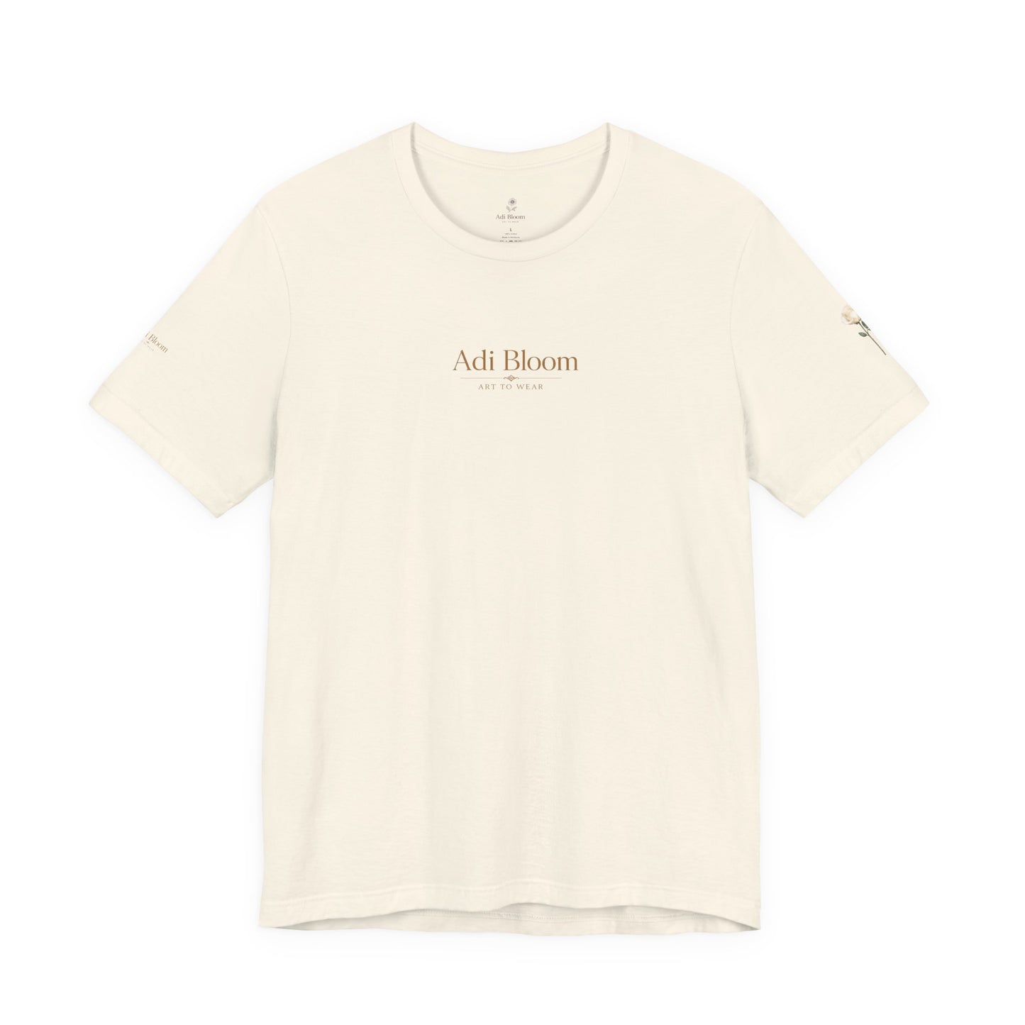 Bloom Rose Graphic Tee — Minimal Floral Back Print T-Shirt