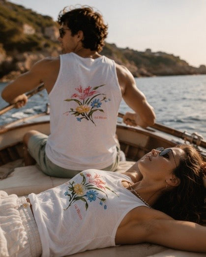 Wild Bloom Tank — Floral "Adi Bloom" Garment-Dyed Tank Top