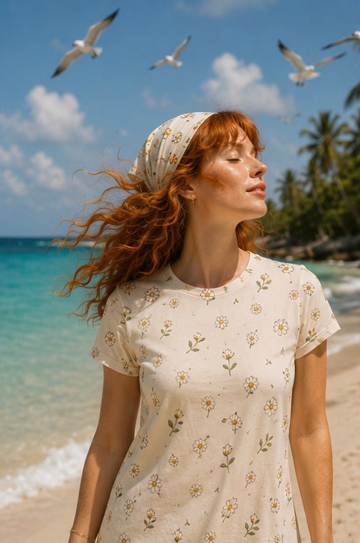 Daisy Reverie T-Shirt Dress-Adi Bloom