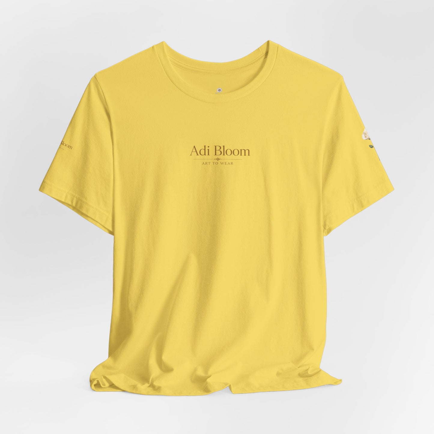 Bloom Rose Graphic Tee — Minimal Floral Back Print T-Shirt