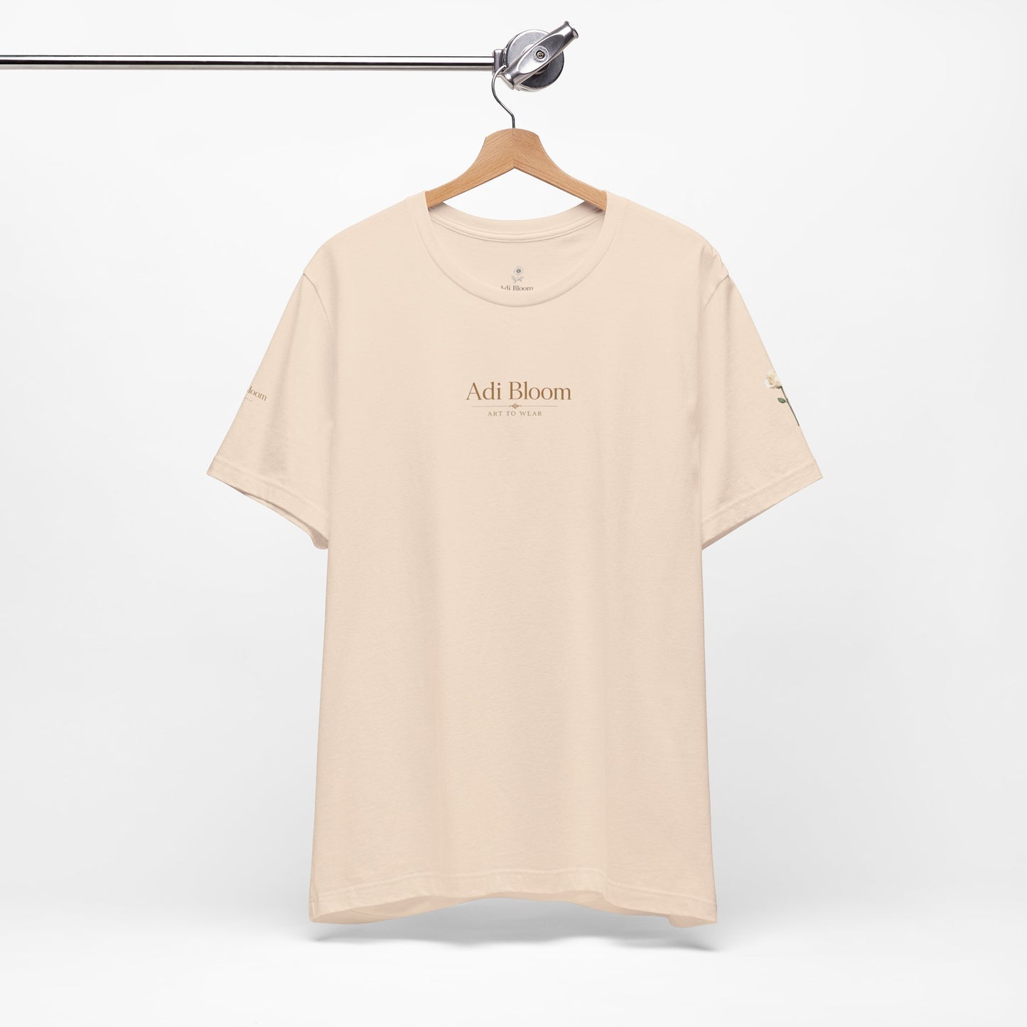 Bloom Rose Graphic Tee — Minimal Floral Back Print T-Shirt