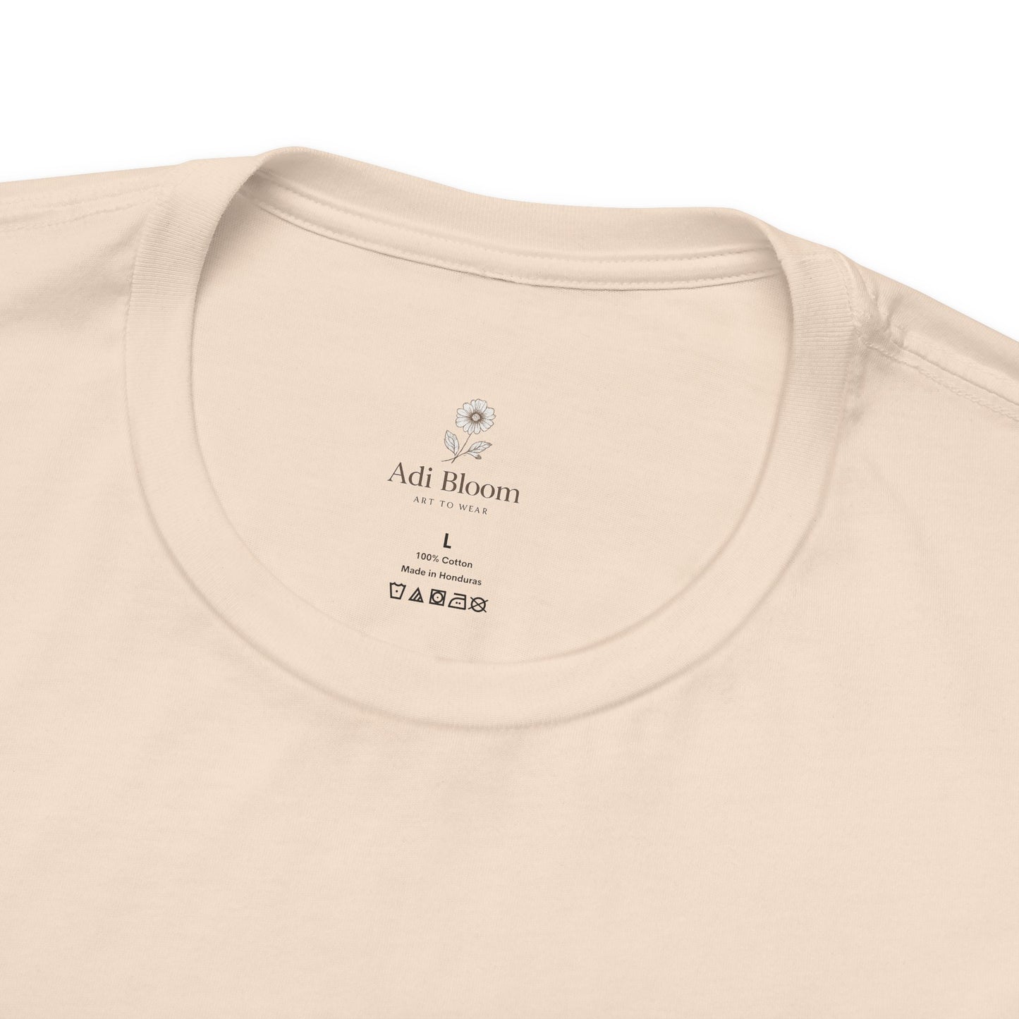 Bloom Rose Graphic Tee — Minimal Floral Back Print T-Shirt