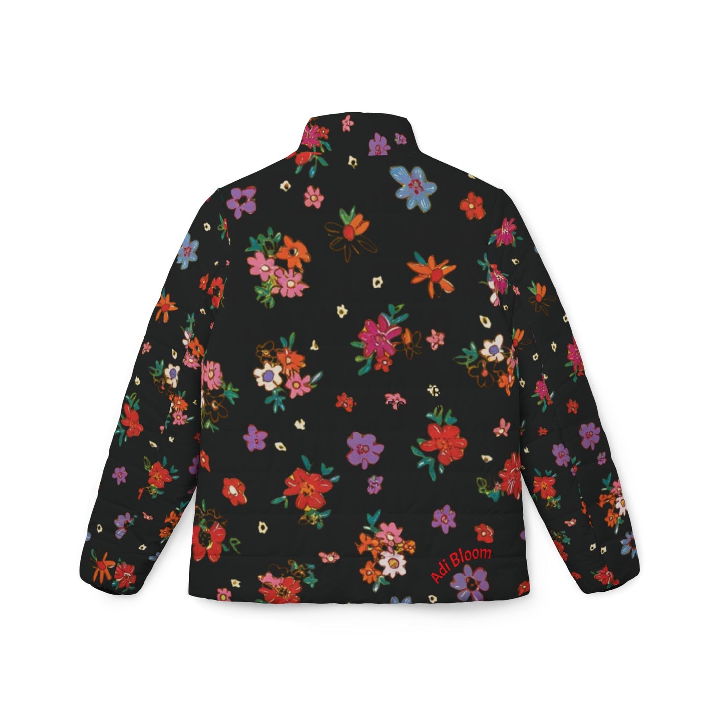 Floral Night Sky Puffer Jacket — Women's All-Over Print
