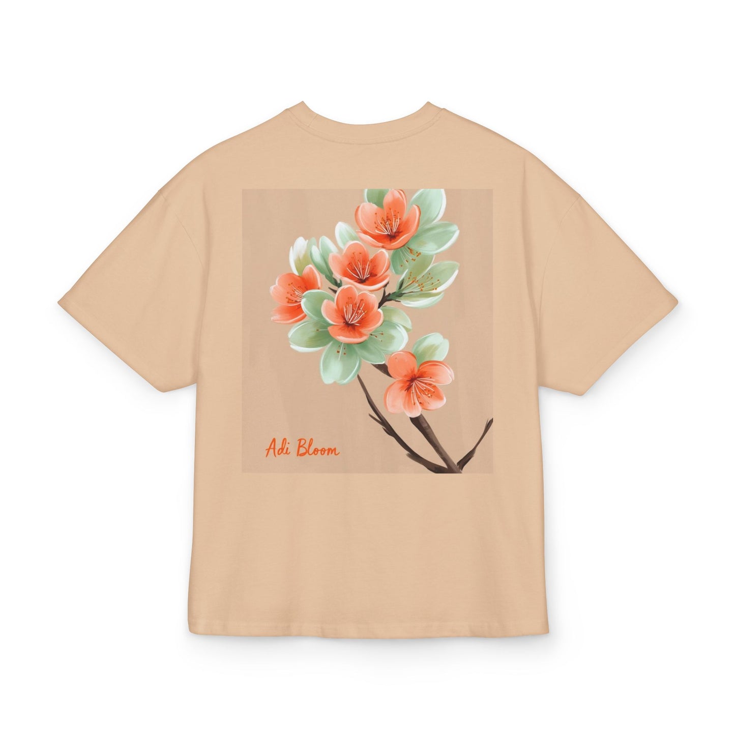 Pesche Bloom Floral Oversized Tee — Adi Bloom