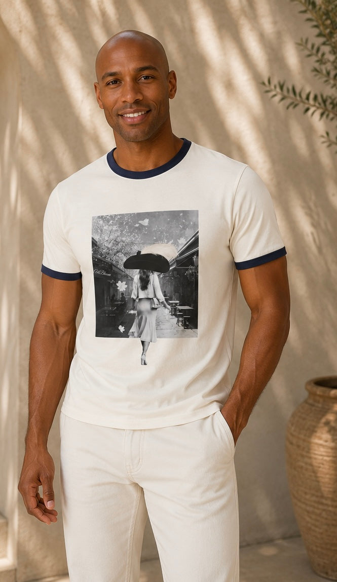 Silent Walk Ringer Tee—Adi Bloom
