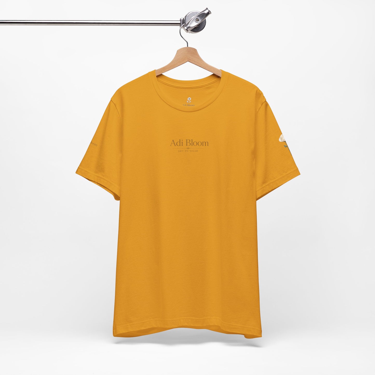 Bloom Rose Graphic Tee — Minimal Floral Back Print T-Shirt