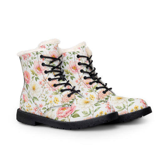 Blush Garden Fur-Lined Boots—Adi Bloom