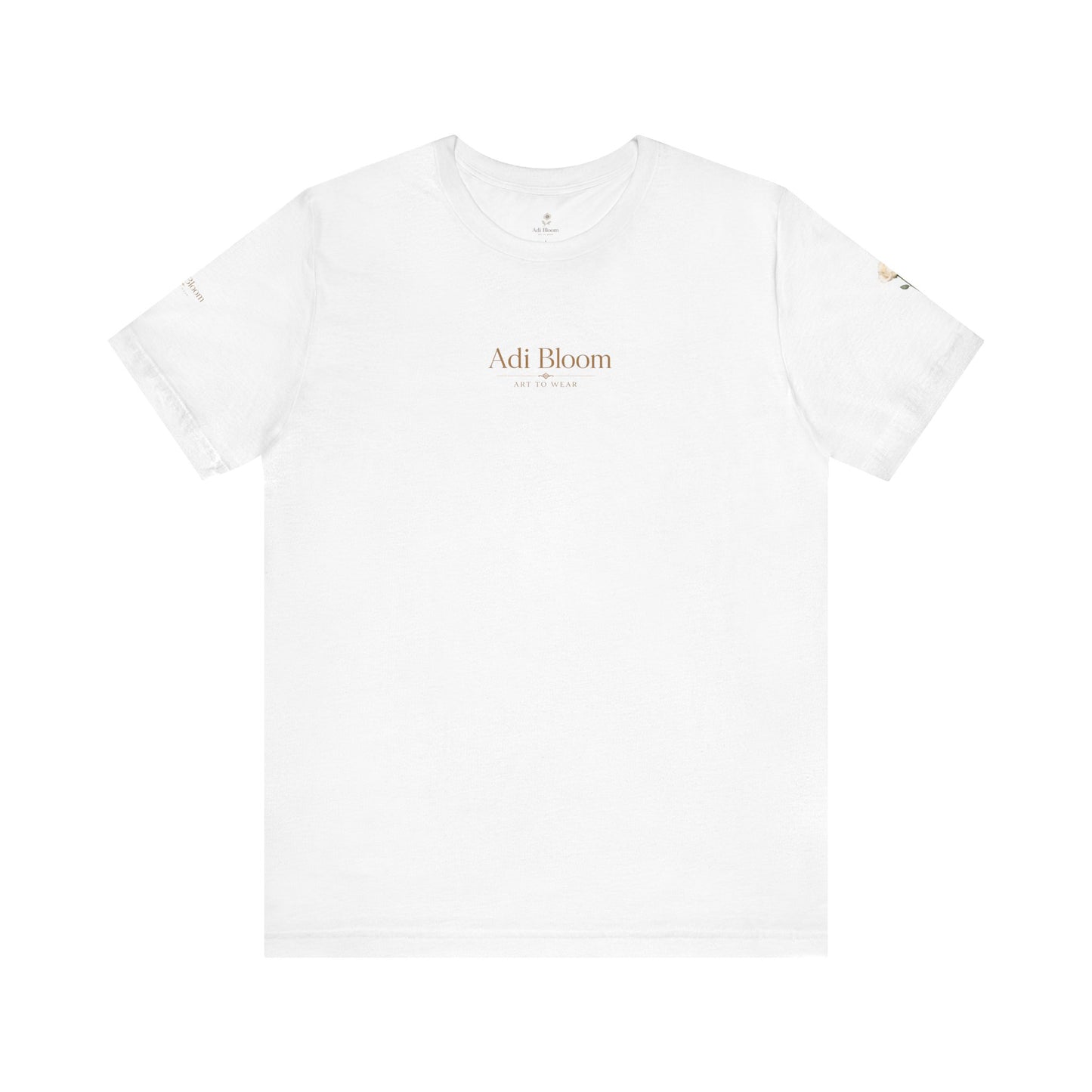 Bloom Rose Graphic Tee — Minimal Floral Back Print T-Shirt